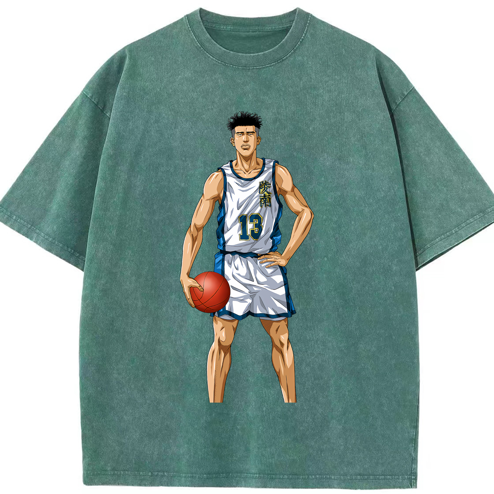 （画像用） SLAM DUNK／スラムダンク 綿100% ヴィンテージ風 半袖Tシャツ（フロントプリント）